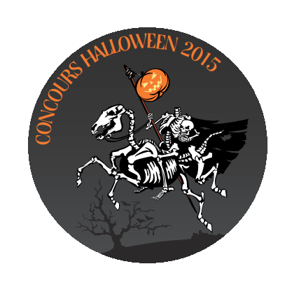 nouveau design halloween pour cocarde flot equitation et plaques assorties