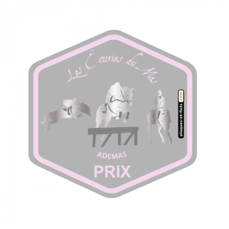 plaque hexagonale metal aluminium cso dressage boxe