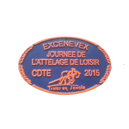 plaque metal forgé aluminium concours elevage bestiaux equitation recompense bovin