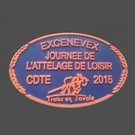 plaque metal forgé aluminium concours equitation