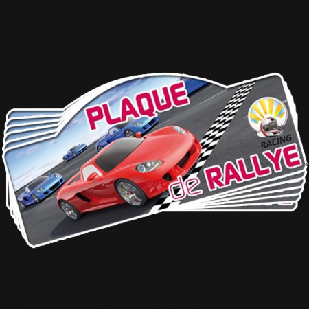 Plaque rallye automobile PVC 1
