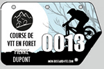 Plaques cadre vélo compétition VTT BMX déscente cross