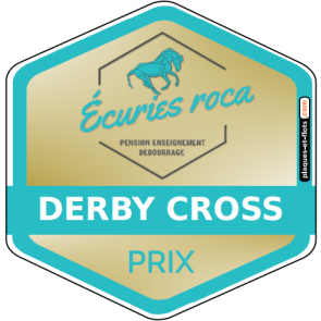 plaque ronde ou hexagonale pvc promo concours poney cheval