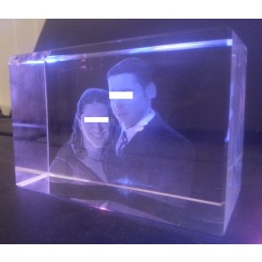 Souvenir Photo 3D mariage verre