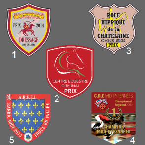 blason plaque alu personnalisé concours chevaux CSO ecurie box boxe