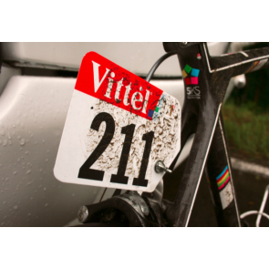 plaque VTT BMX Velo dossard competition course selle