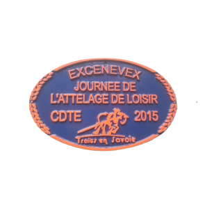 plaque metal forgé aluminium concours elevage bestiaux equitation recompense bovin