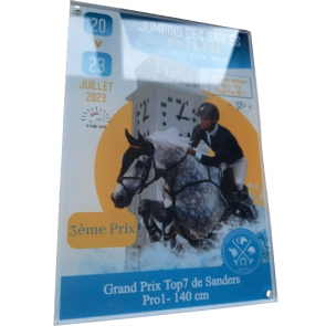 plaque concours equestre plexi plexiglass affiche