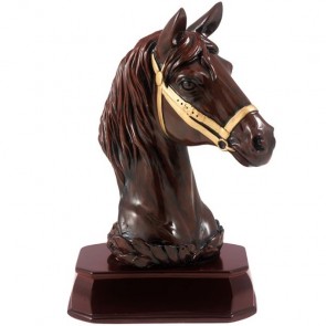 Trophee recompense buste cheval chevaux poney poneys recompense