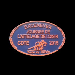 recompense concours plaque equitation metal aluminium forge CSO elevage dressage